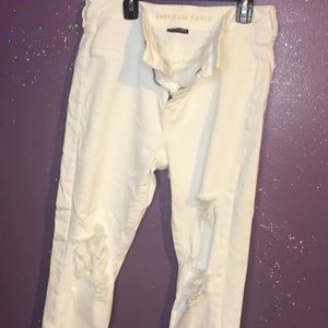 all white distressed jeans